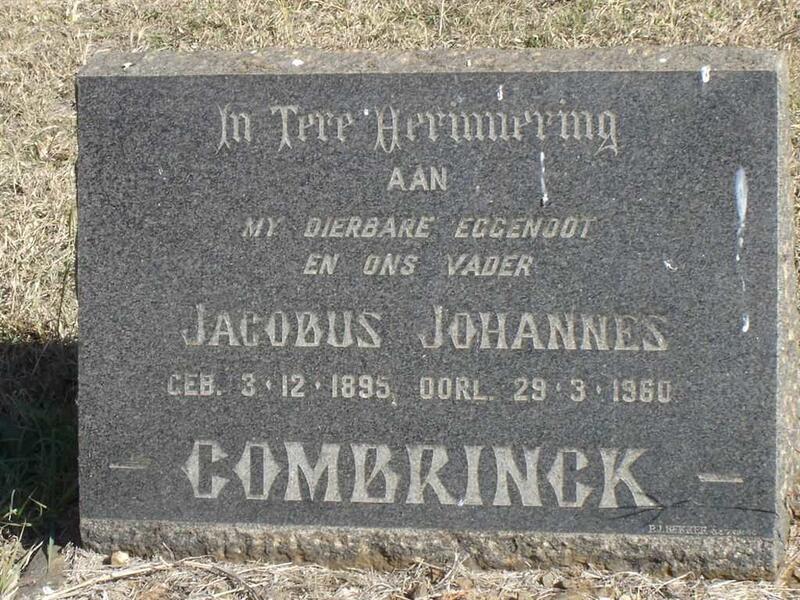 COMBRINCK Jacobus Johannes 1895-1960