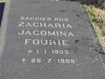 FOURIE Zacharia Jacomina 1903-1988