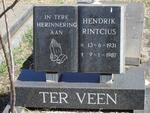 VEEN Hendrik Rintcius, ter 1931-1987