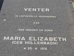 VENTER Maria Elizabeth nee HELLENBACH 1914-