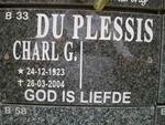 PLESSIS Charl G., du 1923-2004