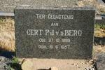 BERG Gert P.J., v.d. 1889-1957