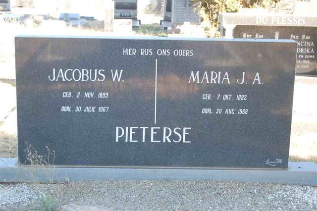 PIETERSE Jacobus W. 1889-1967 & Maria J.A. 1892-1968