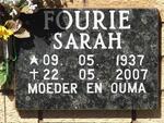 FOURIE Sarah 1937-2007