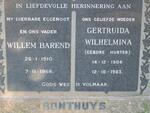 BONTHUYS Willem Barend 1910-1968 & Gertruida Wilhelmina HURTER 1904-1983