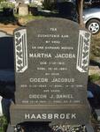 HAASBROEK Gideon J. 1910-1996 & Martha Jacoba 1913-1963, HAASBROEK Gideon Jacobus 1944-1995