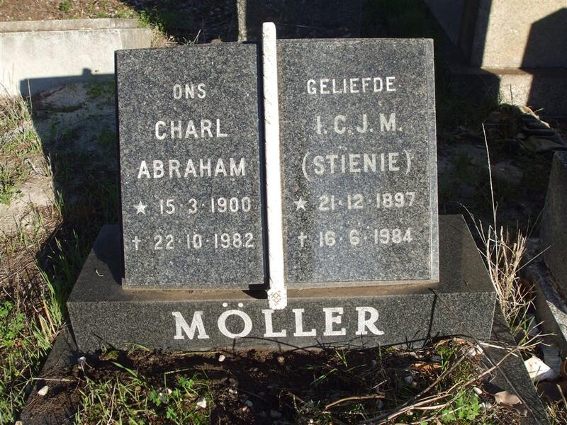 MOLLER Charl Abraham 1900-1982 & I.C.J.M. 1897-1984