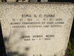 MUNN John Henry -1953 :: EVANS Edna S.E. 1911-1968