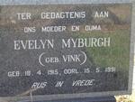 MYBURGH Evelyn nee VINK 1915-1991