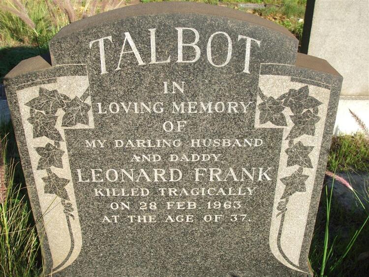 TALBOT Leonard Frank -1963