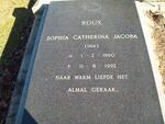 ROUX Sophia Catharina Jacoba 1960-1992