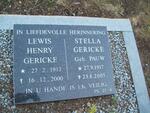 GERICKE Lewis Henry 1912-2000 & Stella PAUW 1917-2005