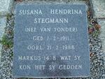 STEGMANN Susana Hendrina nee VAN TONDER 1911-1988