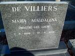 VILLIERS Maria Magdalena, de nee LOUW 1959-2001