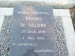 VILLIERS Maria Johanna, de 1878-1963