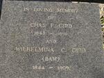 GIRD Chas F. 1843-1896 & Wilhlemina C. BAM 1844-1909