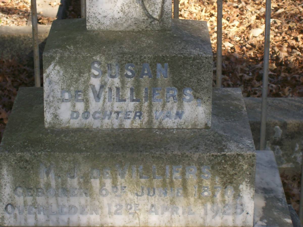VILLIERS Susan, de 1870-1925
