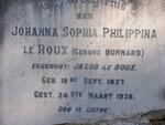 ROUX Johanna Sophia Philippina, le nee BURNARD 1857-1938