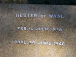 WAAL Hester, de 1939-1940