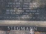 STEGMANN Ebenezer Theodore 1889-1957 & Hester Anna Frederica 1895-1986