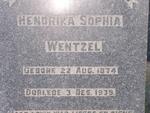 WENTZEL Hendrika Sophia 1874-1939