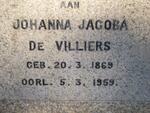VILLIERS Johanna Jacoba, de 1869-1959