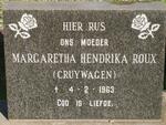 ROUX Margaretha Hendrika nee CRUYWAGEN -1963