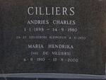 CILLIERS Andries Charles 1898-1980 & Maria Hendrika DE VILLIERS 1910-2000 :: CILLIERS stillborn grandson -1970
