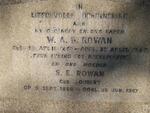 ROWAN W.A.B. 1867-1943 & S.E. JOUBERT 1866-1957
