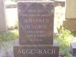 AGGENBACH Johannes Hendrik 1937-1964