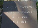 CLAASSEN M.C. nee BOLTMAN 1885-1968
