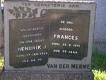 MERWE Hendrik J.,van der -1966 & Francis -1975