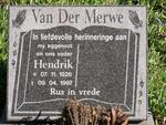 MERWE Hendrik, van der 1926-1997