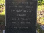 MULDER Mathilda Delila 1903-1965