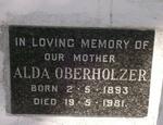 OBERHOLZER Alda 1893-1981