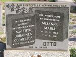 OTTO Matthys Johannes Cornelius 1915-1976 & Susanna Maria 1924-1997