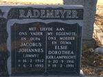 RADEMEYER Jacobus Johannes 1912-1992 & Elsie Dorothea LAMPRECHT 1916-1991