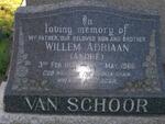 SCHOOR Willem Adriaan, van 1931-1966