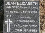 STADEN Jean Elizabeth, van nee ADLARD 1943-2007