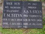 STEYN T.M. 1908-1965 & A.S.S. FABRICIUS 1906-1996