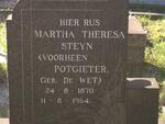 STEYN Martha Theresa formerly POTGIETER nee DE WET 1870-1964