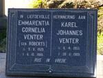 VENTER Karel Johannes 1955-1989 :: VENTER Emmarentia Cornelia nee ROBERTS 1929-1966