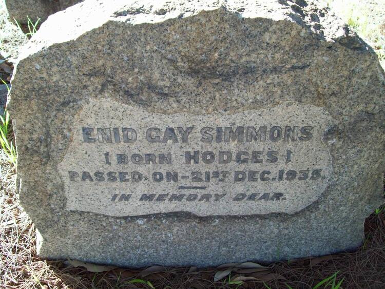 SIMMONS Enid Gay nee HODGES -1935