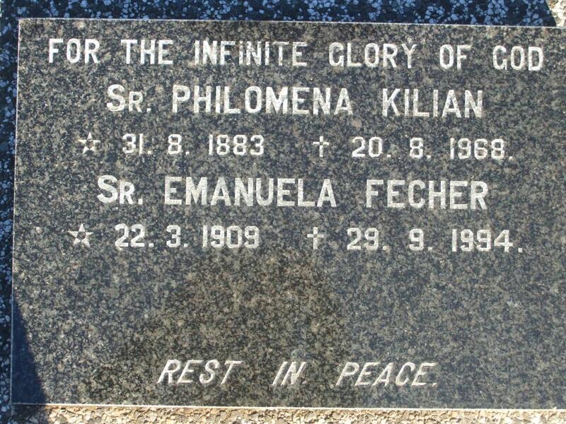 KILIAN Philomena 1883-1968 :: FECHER Emanuela 1909-1994