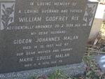 MALAN Gideon Johannes -1957 & Marie Louise -1970 :: RIX William Godfrey -1938