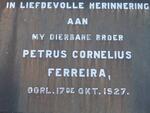 FERREIRA Petrus Cornelius -1927