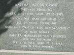 GRANT Martha Jacoba nee VAN RENSBURG 1929-1975 :: RENSBURG Isabella Margareth, van nee VAN DER WATH 1894-1982