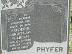 PHYFER Frederik Christejan Wilhelm 1930-1978