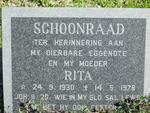 SCHOONRAAD Rita 1930-1978