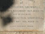 SNOWBALL John Thomas -1927 & Rosina Fountain -1931